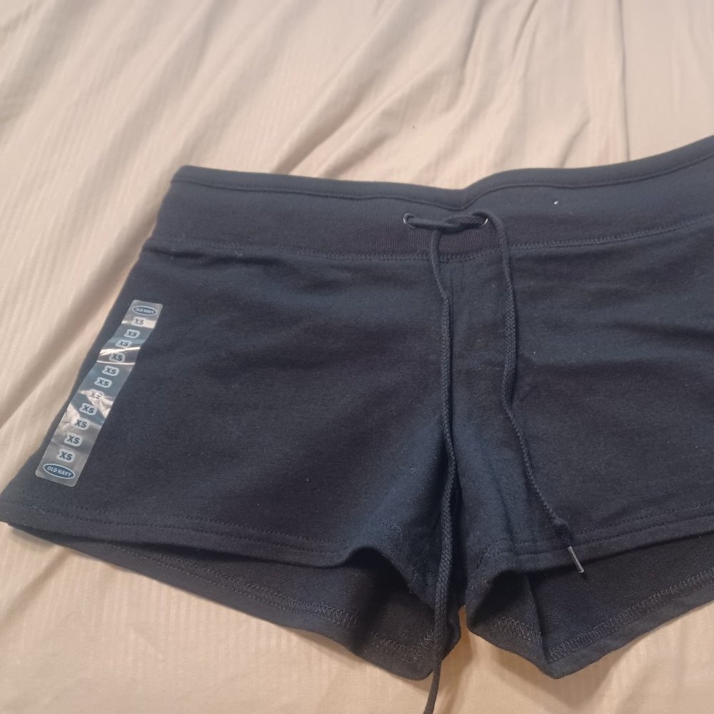 Black knit shorts
